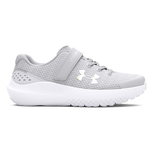 Kids' Under Armour Surge 4 AC Running Shoes sneakers-athletic-shoes Little 1.5 Regular Grey/White/Iridescent