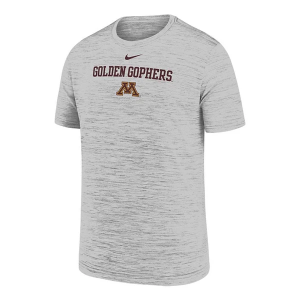 Minnesota Golden Gophers Nike Sideline Velocity Kids' T-Shirt Large Photon Dust