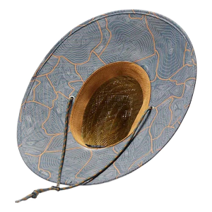 Kids' Hemlock Hat Co Printed Straw Sun Hat Toddler Nomad Blue