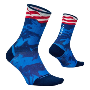 Men's Feetures Elite Light Cushion Mini Crew Running Socks Medium Liberty Blue Singles