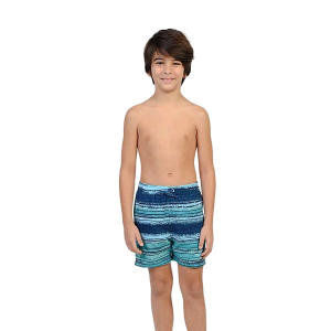 Boys' Ingear Printed Swim Shorts 4/5 Gulf Stripe