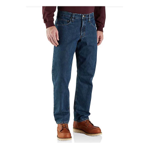 Men's Carhartt Relaxed Fit Flannel-Lined 5 Pocket Jeans Utility Pants 36 Canal