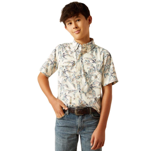 Boys' Ariat VenTEK Outbound Classic Fit Button Up Shirt Large Papyrus