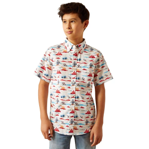 Boys' Ariat Scout Button Up Shirt XLarge White