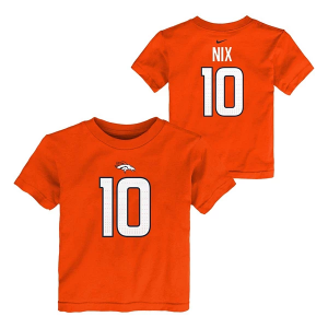 Toddler Denver Broncos Nike Bo Nix #10 FUSE Name & Number T-Shirt 3T Orange