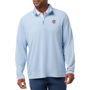 Minnesota Twins Tailgate Long Sleeve 1/4 Zip Large Light Blue