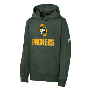 Kids' Green Bay Packers Nike Rewind Hoodie Large Fir