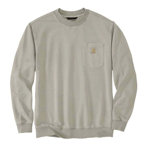 Men's Carhartt Midweight Garment Dye French Terry Pocket Crewneck Sweatshirt XLarge Greige