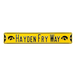 Authentic Street Signs Iowa Hawkeyes "Hayden Fry Way" Street Sign