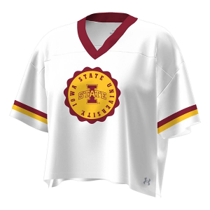 Iowa State Cyclones Under Armour Women's Armourfuse Shirzee Crop Large White