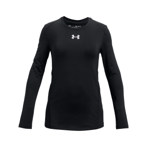 Girls' Under Armour ColdGear Long Sleeve Base Layer Large black / white
