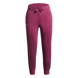 Girls' Under Armour Rival Fleece Pants Small Fuchsia Dusk / White