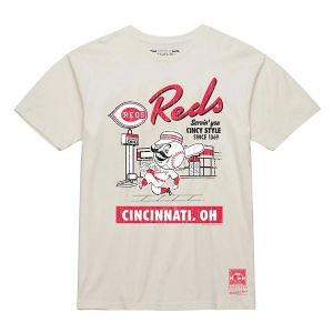 Cincinnati Reds Deli T-Shirt Medium Cream