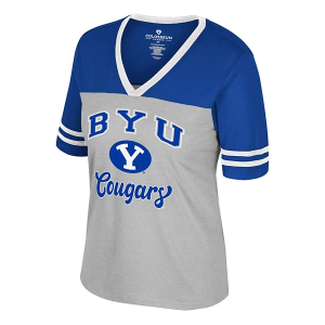 BYU Cougars Colosseum Women's Second Choice T-Shirt XLarge Light Grey/Royal