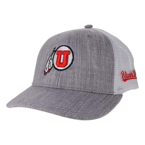 Utah Utes Legacy Athletic Mid-Pro Kids' Adjustable Hat One Size Grey Heather