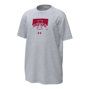 Iowa State Cyclones Under Armour Split Kids' T-Shirt Large Grey