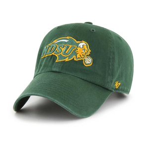 North Dakota State Bison 47 Brand Clean Up Adjustable Hat One Size Dark Green