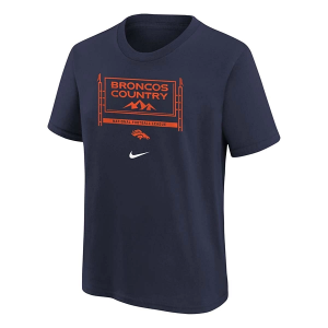 Kids' Denver Broncos Nike Local Essential T-Shirt Medium Navy