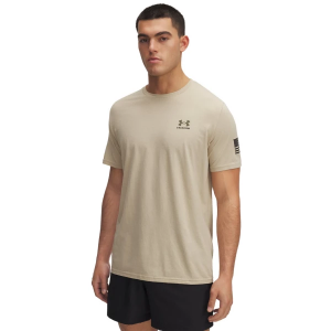 Men's Under Armour Freedom Flag T-Shirt XLarge Tall Desert Sand