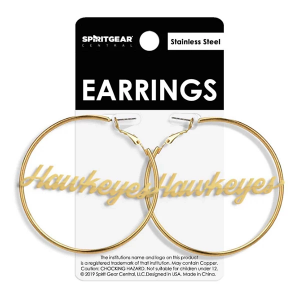 Spirit Gear Central Llc Iowa Hawkeyes Nameplate Earrings