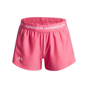 Girls' Under Armour Tech Play Up Shorts Small Tourmaline Pink / White