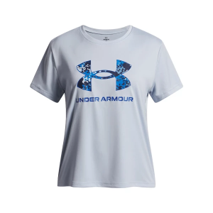 Girls' Under Armour Tech Print Fill T-Shirt XLarge Blue Calm / Tech Blue