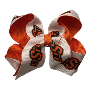 Usa Licensed Bows Kids' Oklahoma State Cowboys 2-Tone Bow