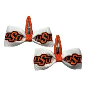 Usa Licensed Bows Kids' Oklahoma State Cowboys 2pk Hair Clippies
