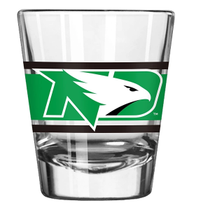 Logo Brands University of North Dakota Fighting Hawks Stripe Shot Glass