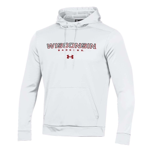 Wisconsin Badgers Under Armour Hoodie 3XLarge White