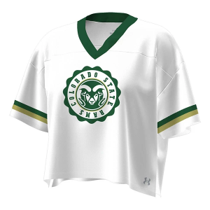 Colorado State Rams Under Armour Women's Armourfuse Shirzee Crop Large White