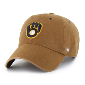 Milwaukee Brewers 47 Brand Carhartt Clean Up Adjustable Hat One Size Brown