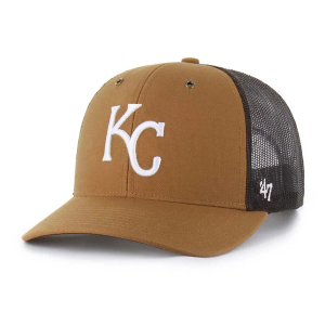 Kansas City Royals 47 Brand Carhartt Trucker Adjustable Hat One Size Brown