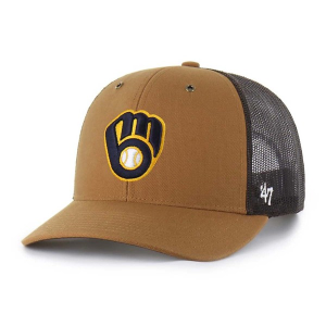 Milwaukee Brewers 47 Brand Carhartt Trucker Adjustable Hat One Size Brown