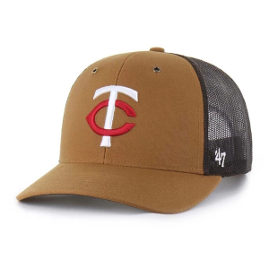 Minnesota Twins 47 Brand Carhartt Trucker Adjustable Hat One Size Brown