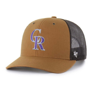 Colorado Rockies 47 Brand Carhartt Trucker Adjustable Hat One Size Brown