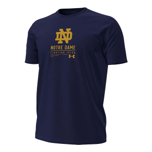 Notre Dame Fighting Irish Under Armour Adrian T-Shirt Medium Navy