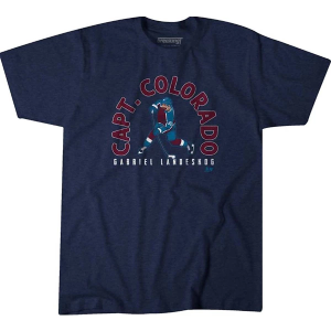 Colorado Avalanche BreakingT Captain Landeskog T-Shirt Medium Navy