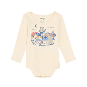 Girls' Wrangler Camp Onesie Baby 3/6 mo. Oatmeal