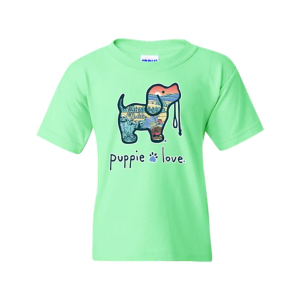 Kids' Puppie Love South Dakota Pup T-Shirt Small Mint