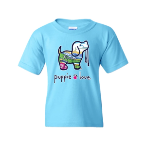 Kids' Puppie Love Montana Pup T-Shirt Medium Sky