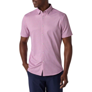 Men's Mizzen+Main Halyard Button Up Shirt XLarge Red Clay Weave