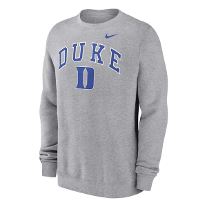 Duke Blue Devils Nike Crew Small Heather Grey
