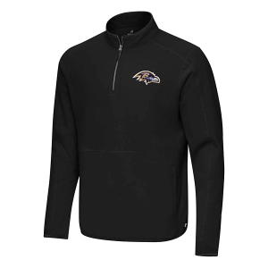 Baltimore Ravens Antigua Step Up 1/4 Zip Medium Black