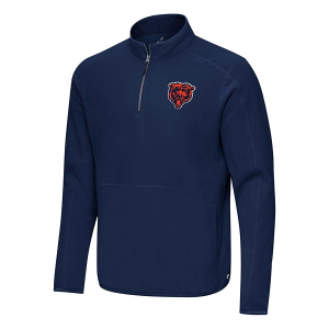 Chicago Bears Antigua "Bear Head" Step Up 1/4 Zip XLarge Navy