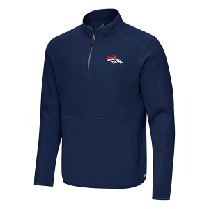 Denver Broncos Antigua Step Up 1/4 Zip Medium Navy