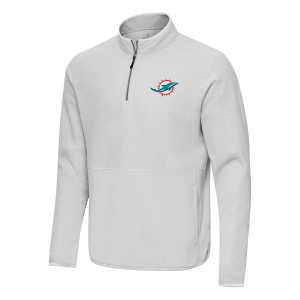 Miami Dolphins Antigua Step Up 1/4 Zip XLarge Gray