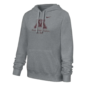 Minnesota Golden Gophers Nike Women's Hoodie XSmall Heather Grey