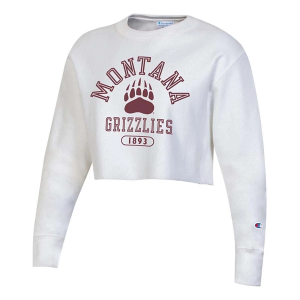 Montana Grizzlies Champion Women's Crop Large White