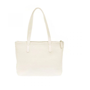 Joy Susan Shelly Woven Tote White